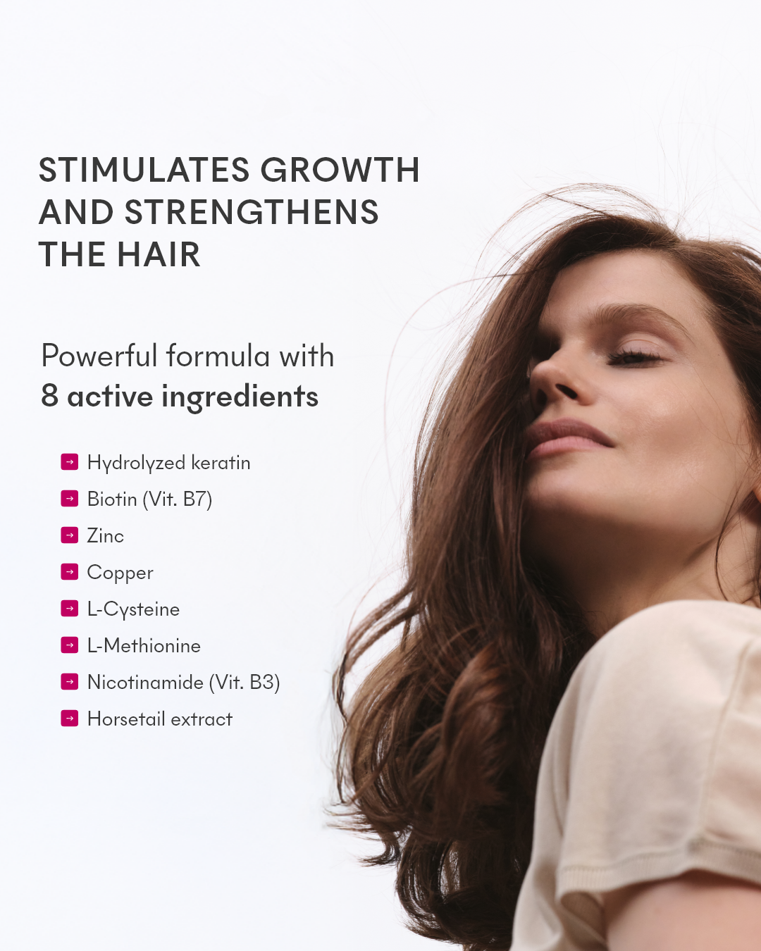 Keratine 1000 Biotin dietary supplement for hair growth stimulation