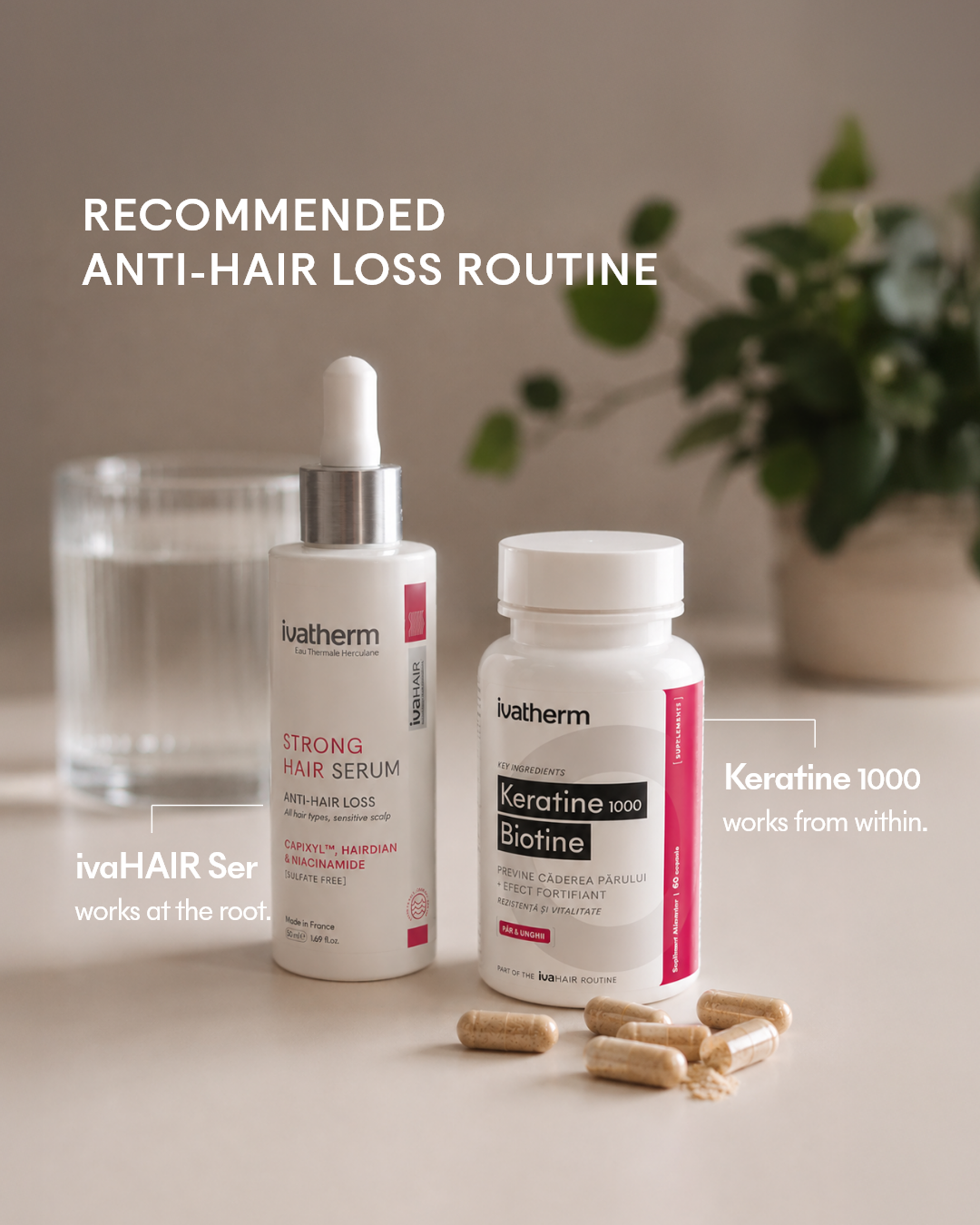 Keratine 1000 Biotin dietary supplement for hair growth stimulation