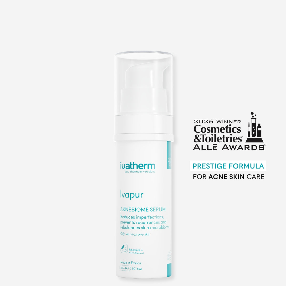 Ivapur AKNEBIOME Serum premiat la C&T Allē Awards 2026 pentru formulă dedicată pielii cu acnee